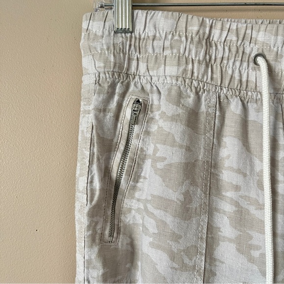 ATHLETA | Tan Camo Cabo Tide Linen Jogger Pants Sz 10 - Picture 4 of 11
